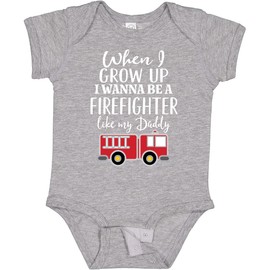 inktastic Future Firefighter Like Daddy Baby Bodysuit 12 Months 0060 Heather Grey 2c7d8