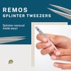 REMOS Splinter Tweezers with Extra fine tip Stainless Steel 9.5