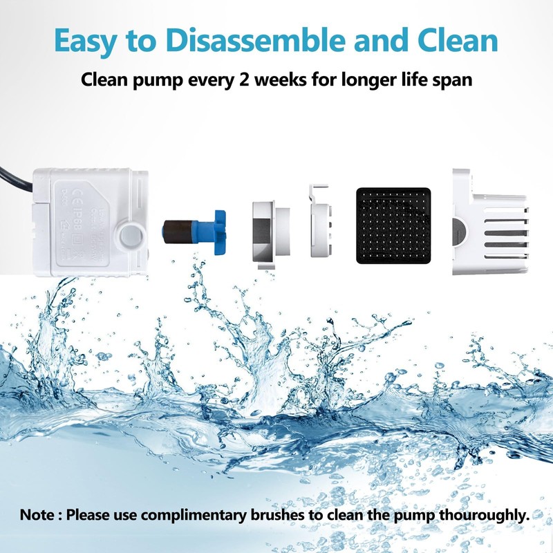 ORSDA Pet Water Fountain Replacement Pump Filters - Compatible with
