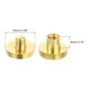sourcing map 10Sets Brass Chicago Screw Fasteners, 4mm Concave Screw