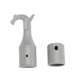 YINETTECH 2 Sets Window Opener Pole Hook, 25mm ID Window Opener Rod Hook ABS Hook with Non-Slip Base Suitable for Windows Attic Doors Sky Lights Wardrobes, Gray