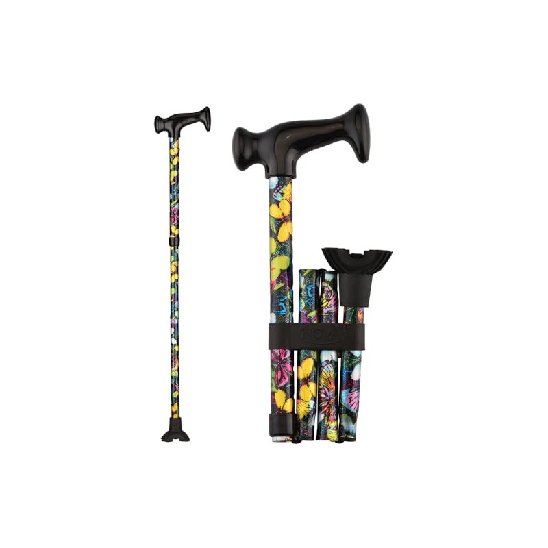 NOVA Walking Cane with Wood Grip Handle, Lightweight Adjustable Cane