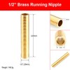SUPERTOOL Thread Nipple 1/2" Brass Running Nipple Threaded Tube for