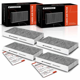 A-Premium - Filtro de aire de cabina de 4 piezas con carbón activado compatible con Honda & Acura Model - Civic (01-05), CR-V (02-06), Element (03-11), CSX (06), EL (97-00 02-05), RSX (02-06)