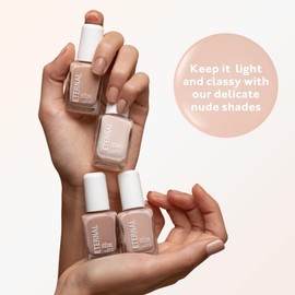 Eternal Colección – Juego de 5 piezas: Larga duración, secado rápido, esmalte de uñas de brillo espejo – endurecedor, acabado brillante y brillante – 0,46 onzas fluidas cada uno (Piel Clara)