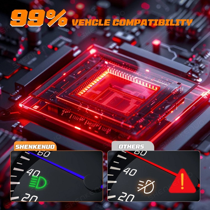 SHENKENUO 4x H7 H11B LED Headlight Bulbs Kit High Low