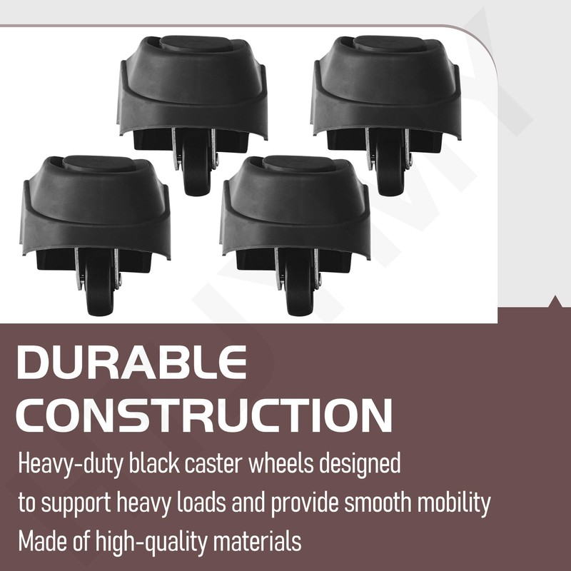 4-Pack 12388 Foot & 12293 Wheel Vacuum Caster Replacement Kit