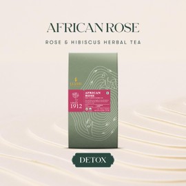 Luxmi Estates - African Rose - Organic Hibiscus Rose Tea - 25 Tea Bags | With Soothing Rose and Hibiscus | Great for Skin DeTox - Supports a Healthy Glow