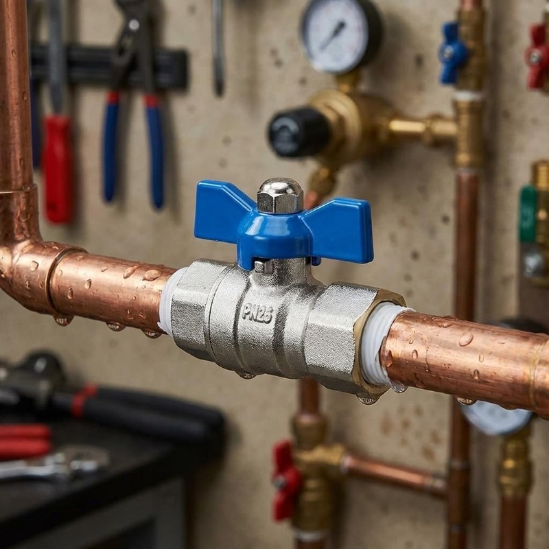 Butterfly Metal Dial Valve 3/4" PN25 High Quality Shut-off Key