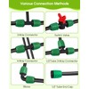 18 Pcs Drip Irrigation Fittings Kit, MSDADA Drip Irrigation System