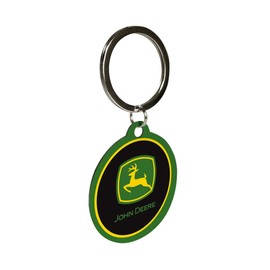 Nostalgic-Art Retro keychain, Ø 4 cm, John Deere – Logo – Gift idea for tractor fans, made of metal, vintage design