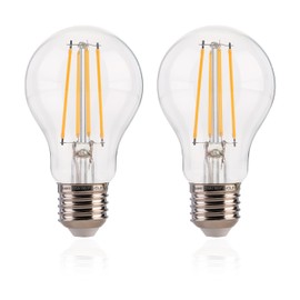 FLSNT Dusk to Dawn Outdoor Sensor A19 LED Edison Bulbs,8W (100W Eqv.), 1400LM,Vintage Filament E26 Base, Auto On/Off Photocell Automatic for Energy-Efficient Outdoor Lighting, 2700K Soft White, 2 Pack