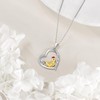 YFN Chicken Necklace for Women Sterling Silver Heart Animal Jewelry