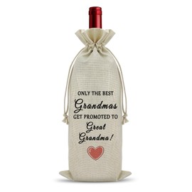 Great Grandma to Be Gifts Wine Bag Gift New Great Grandma Announcement Gifts Promoted to Great Grandma Gifts Great Grandmother Gifts for Mothers Day Wine Accessories Gifts Baby Announcement Gifts