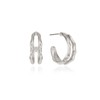 Natural wave double ring earrings OTE122114NWW plating color / 네추럴
