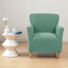 ele ELEOPTION Armchair Slipcovers Chair Covers with Arms Stretch for Living Room Office Arm Club Chair Cover Furniture Protector Green