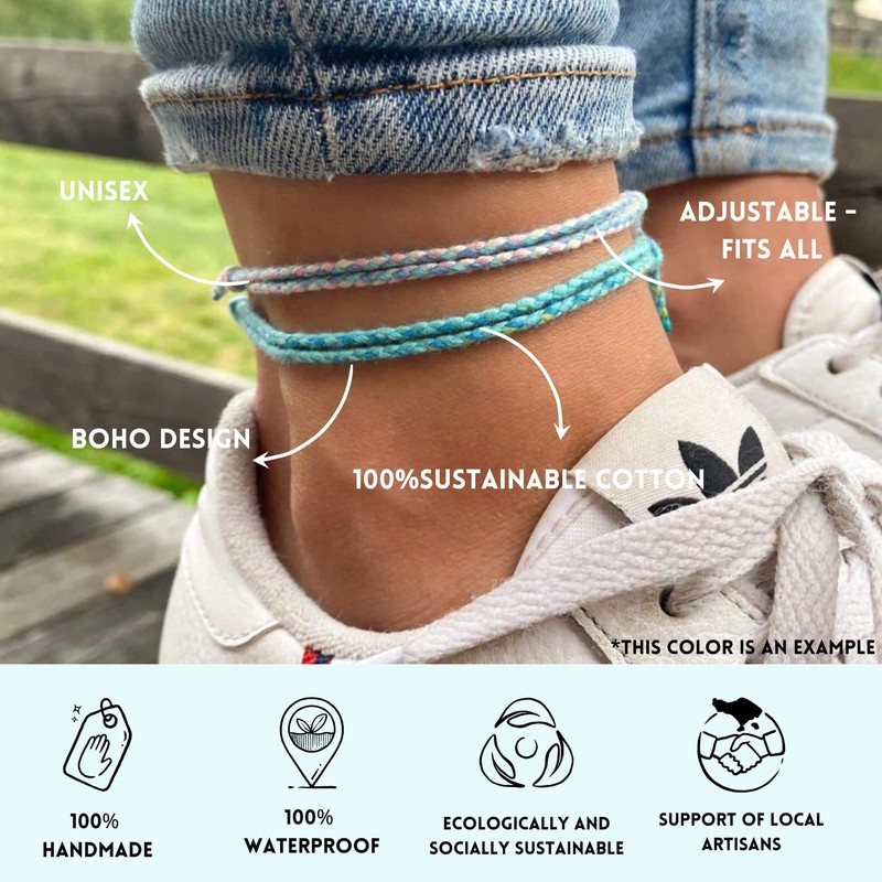 Made by Nami Surfer Anklet Set of 2 Women &
