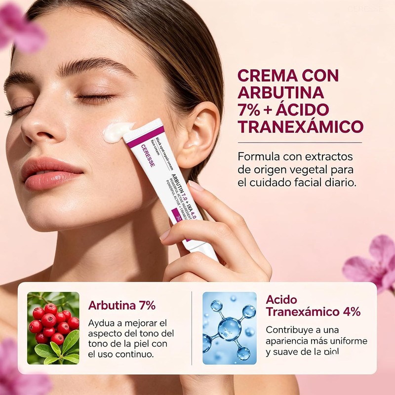 Crema Iluminadora con Arbutina 7% y Ácido Tranexámico 4%