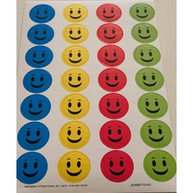 Zany Treasures Happy Face Stickers