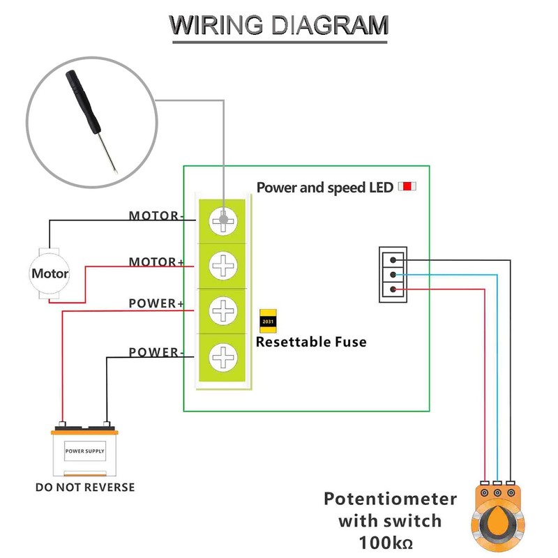 Youmile 4 pcs DC PWM Controller DC Motor Speed Controller