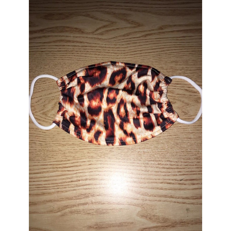 New Brown Black Beige Animal Print Face Mask