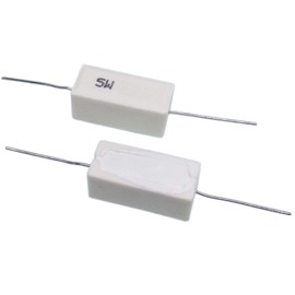 10pcs 2 ohm 2RΩJ 5 watt Axial Ceramic Cement Power Resistor 5W