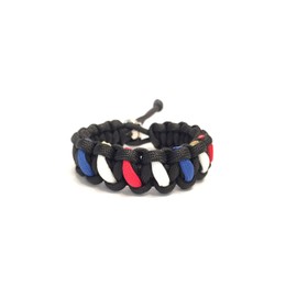 Tru550 Mens Jewelry Barber Pole Paracord Bracelet (Fits wrist sizes 6 inches to 8 inches)