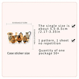 Greece Stickers, 50 PCS Ancient Athens Greece Sticker Aesthetic Greece Love Decals for Laptops Bumpers,Greek Civilization Decor Scrapbook Helmet Wall Sticker for Kids Teens Students