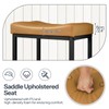 HOOBRO Bar Stools,25.4" Saddle Stools with PU Upholstery, Counter Height