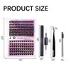 RoseFlower DIY Lash Extension Kit, 126pcs 10-14mm C Curl Fluffy