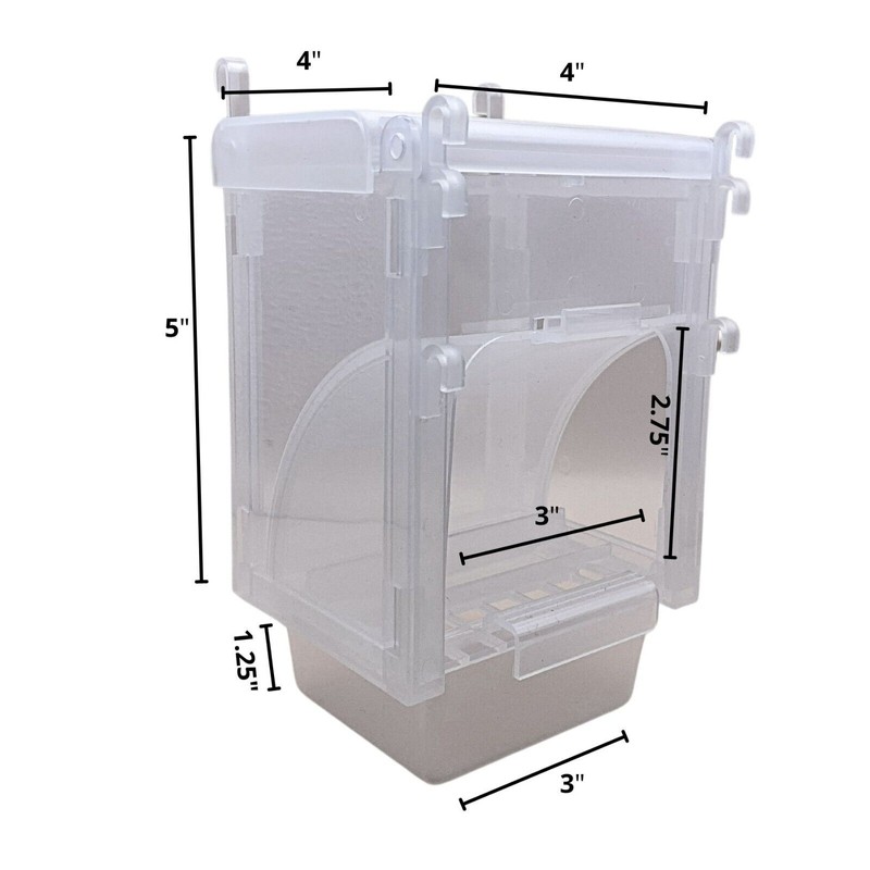 2Gr Automatic feeder for canary, finch, parrot, cage accessory, bird