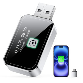 Wireless CarPlay Adapter for iPhone - Plug & Play Apple CarPlay Wireless Adapter with Auto Connection, 5.8GHz WiFi & Bluetooth 5.3, Convert Wired to Wireless CarPlay for iOS 10+ Cars