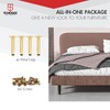 TCHOSUZ 6 inch / 15cm Adjustable Metal Furniture Legs, Pack