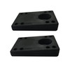 VJ Longboard Skateboard Riser Pads, Rubber, Set of 2, Size
