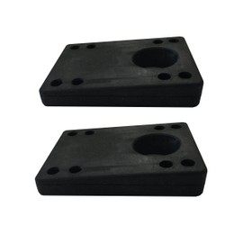 VJ Longboard Skateboard Riser Pads, Rubber, Set of 2, Size 3mm (1/8") 6mm (1/4") 12mm (1/2") 14mm Angle Wedge Riser Pads, Black (Angle Wedge)