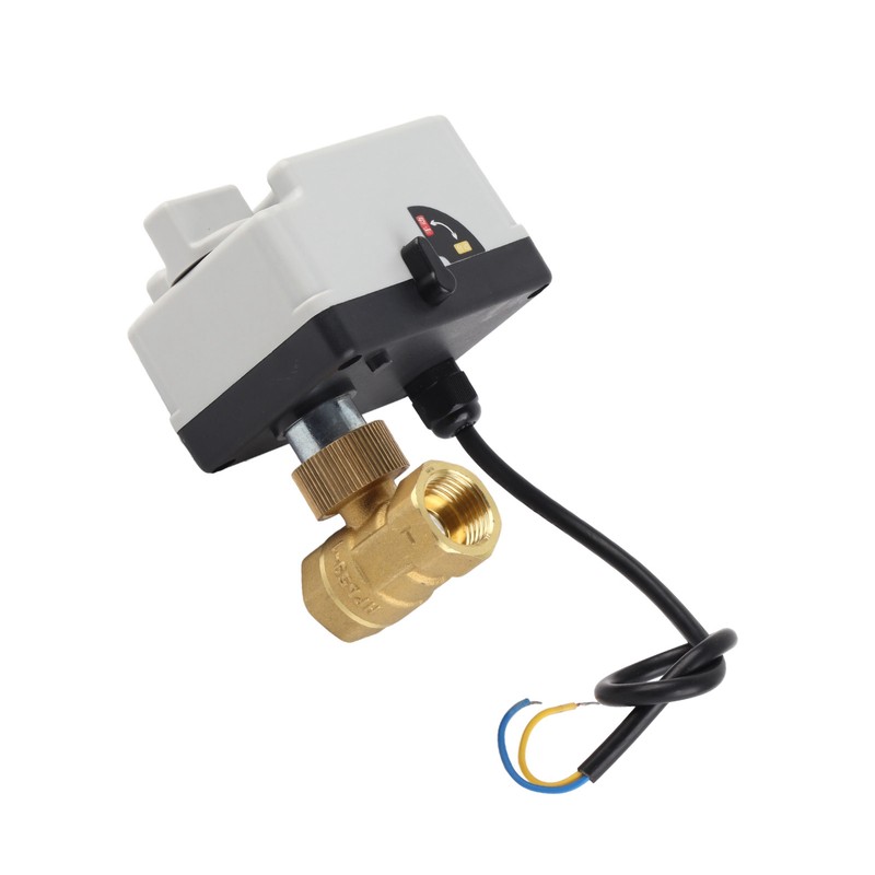 Motorized Ball Valve Electrical 2 Way Normally Open Manual Automatic