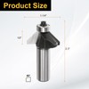 sourcing map 2pcs 45 Degree Chamfer Router Bit 1/2 Inch