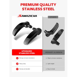 Amazicha Gloss Black Saddlebag Latch Kit -Stainless Steel Saddle Bag Lifter fit for Harley Davidson Touring Street Glide Electra Glide Road King Road Glide Ultra Limited FLHR FLHT FLHX FLHTK 2014-2024