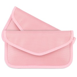 Faraday Key Fob Protector (2 Pack), Premium Faraday Bag/Pouch, Car Key Signal Blocker, Signal Blocking Bag for Cell Phone Privacy P (Pink)