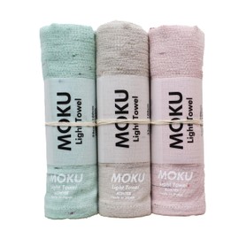 [Contex] MOKU <59444-90> Face Towels, Set of 3, M Size (Mint/Almond/Baby Pink)