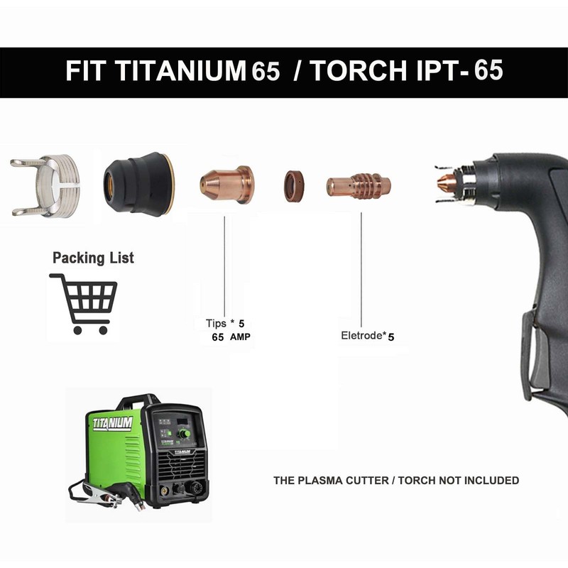 59164 * 5/59182 * 5 for Harbor Freight Titanium 65,Electrodes
