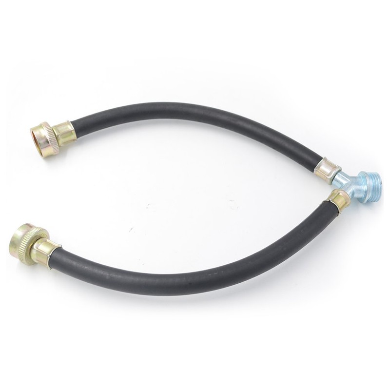 TT FLEX Rubber Washing Machine Y Mixer Hose Connector, 3/4"