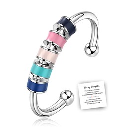 Roe Dolph Mother Daughter Fidget Rings To My Daughter Ring Daughter Gifts from Mom Dainty Rings for Daughter Spinner Ring for Stress Relief Birthday Teen Girls Christmas Gifts 2023, Adjustable,