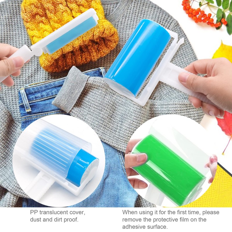 JJQHYC 6 pcs Lint Rollers Washable Reusable Sticky Lint Roller