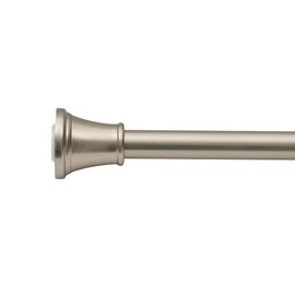 Utopia Alley 72" Aluminum Decorative Finial Rod - In Chrome (Brushed Nickel)
