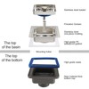 QruiLanTu 3-1/2 ‘’ Square Kitchen Sink Drain Assembly Kit 304