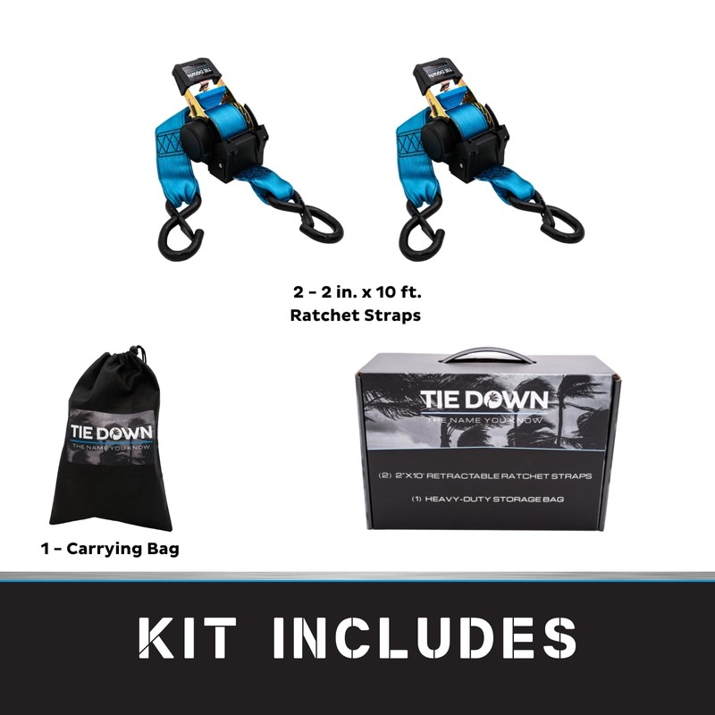 Tie Down 2 in. x 10 ft Blue Heavy Duty