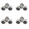 4Pcs Curved Shower Door Rollers,Bathroom Rollers,23mm Door Roller Replacement Part,Shower