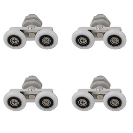 4Pcs Curved Shower Door Rollers,Bathroom Rollers,23mm Door Roller Replacement Part,Shower Glass Door Rollers,Double Sliding Roller