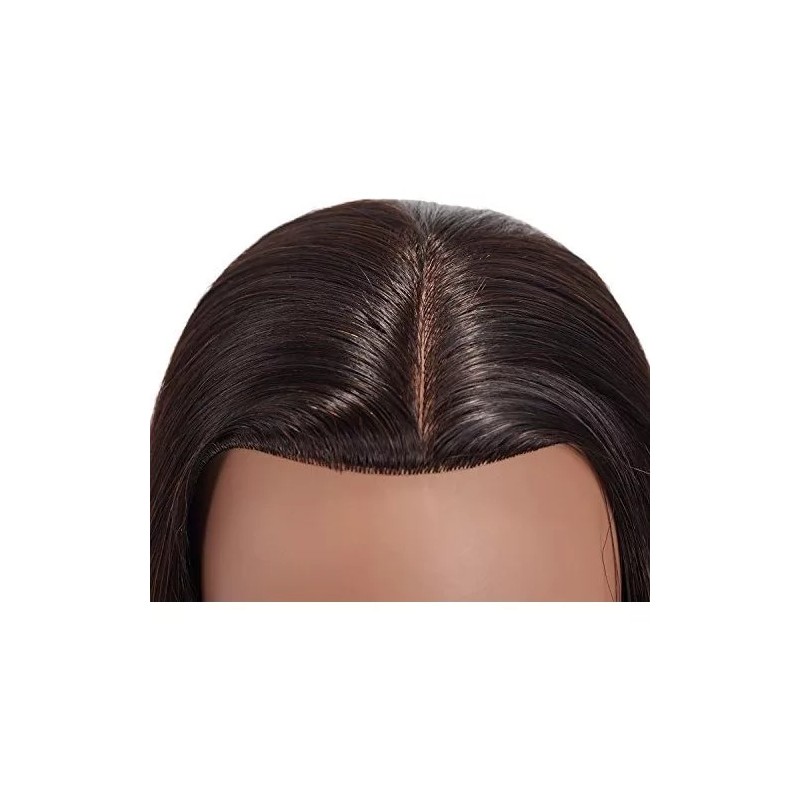 Training Head Maniqui Cabeza Cabello Natural Negro 55 Cm Training
